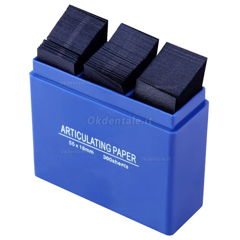 Confezione da 300 strisce di carta articolare dentale, 55 &times; 18 mm